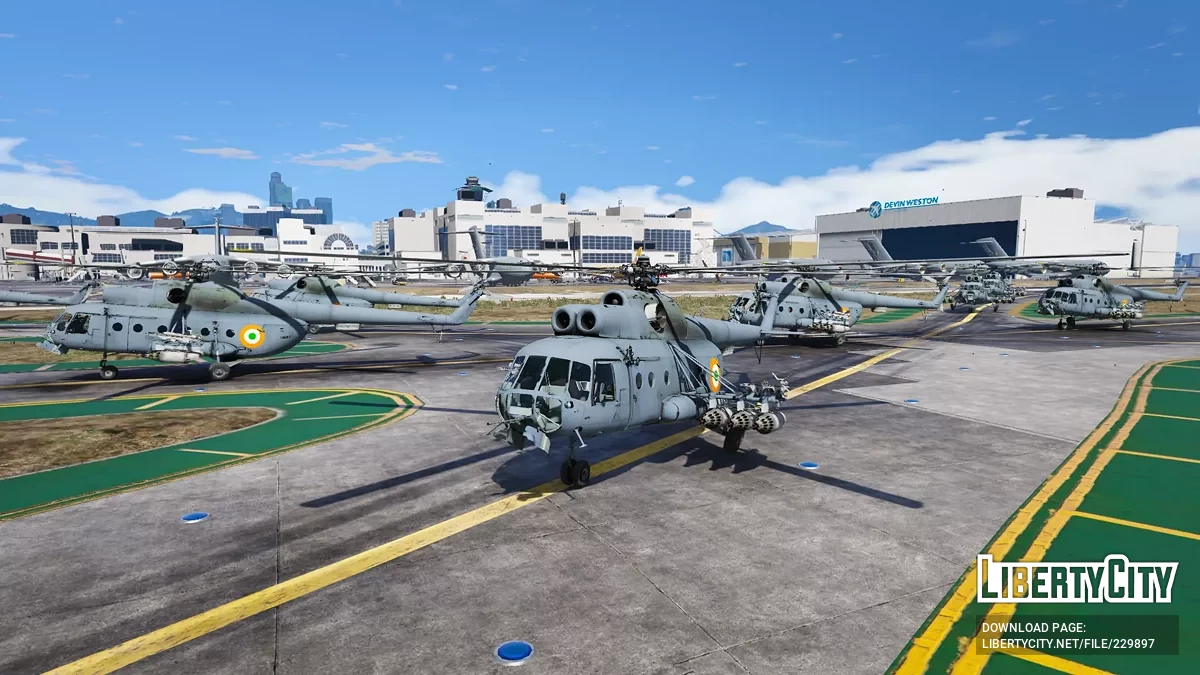 Mi-8 Боевой Вертолет - Индийские ВВС (Дополнение) / GTA 5