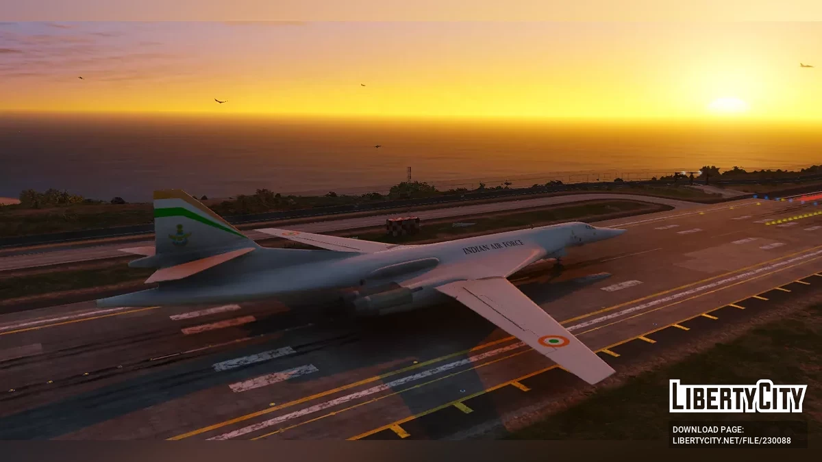 Tu-160 Белый Лебедь в раскраске ВВС Индии / GTA 5