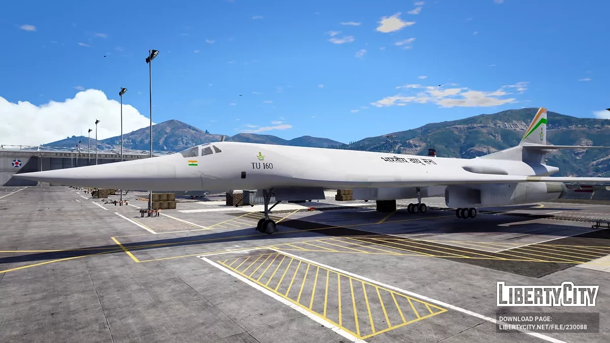 Tu-160 Белый Лебедь в раскраске ВВС Индии / GTA 5