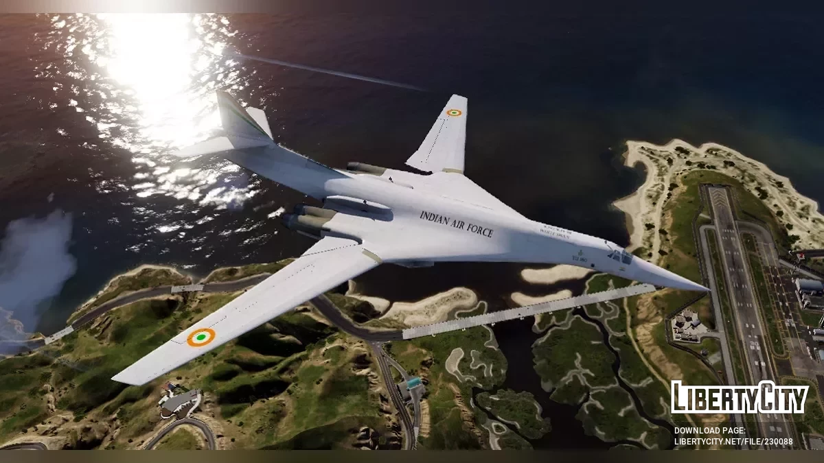 Tu-160 Белый Лебедь в раскраске ВВС Индии / GTA 5