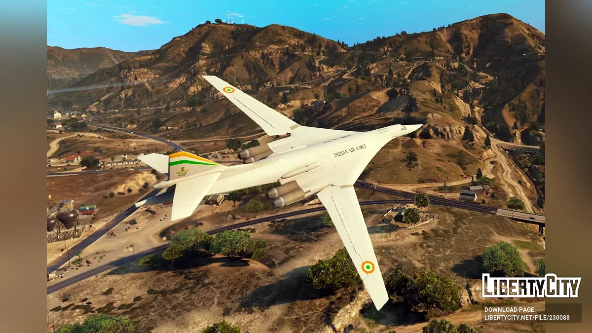 Tu-160 Белый Лебедь в раскраске ВВС Индии / GTA 5