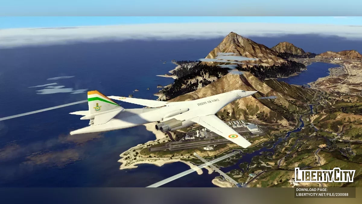 Tu-160 Белый Лебедь в раскраске ВВС Индии / GTA 5