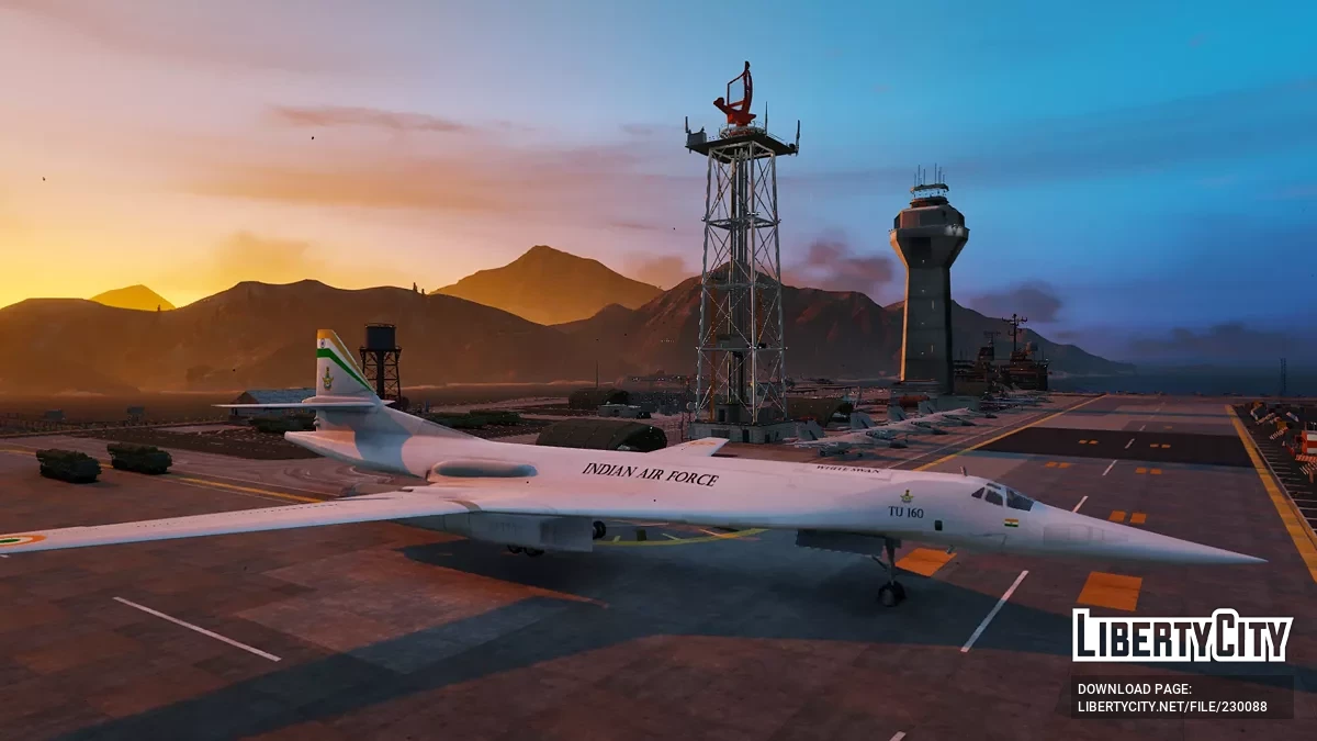 Tu-160 Белый Лебедь в раскраске ВВС Индии / GTA 5