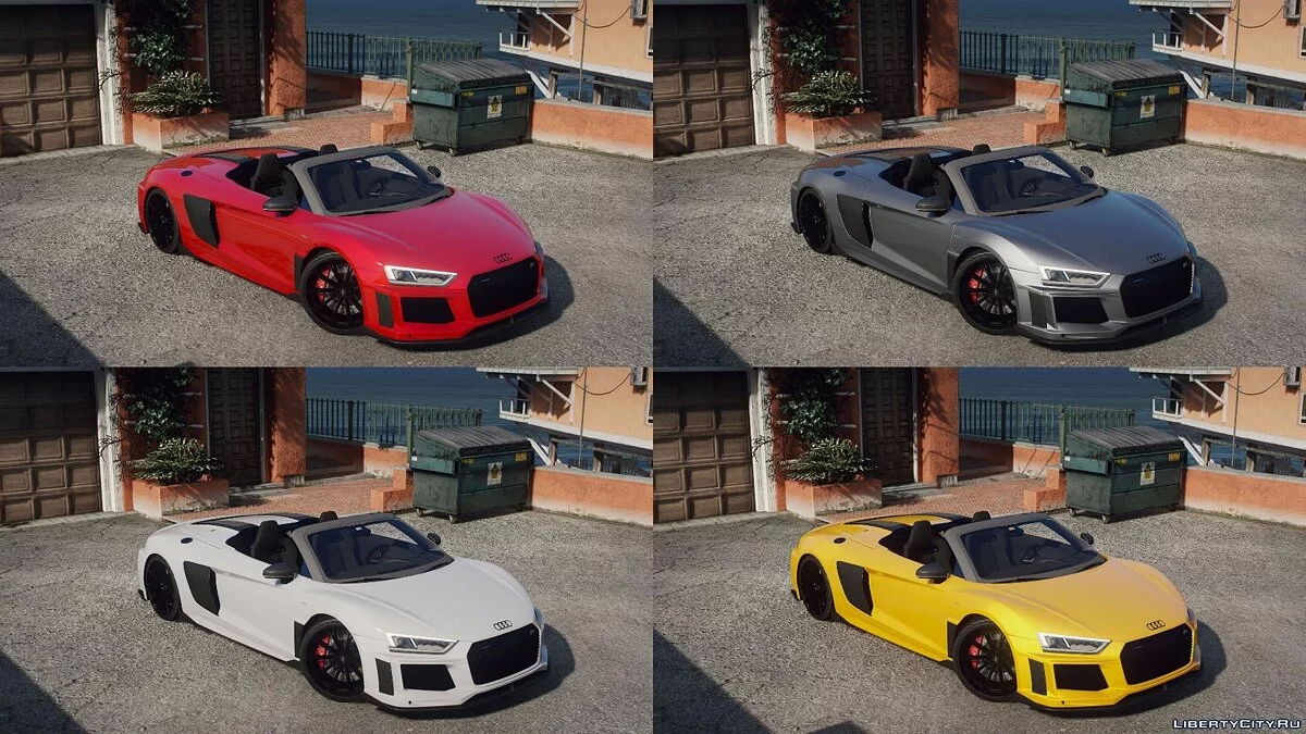 2020 Audi R8 ABT Spyder [Add-on | Five-M | Animated windows | Extra's] v.1.0 / GTA 5