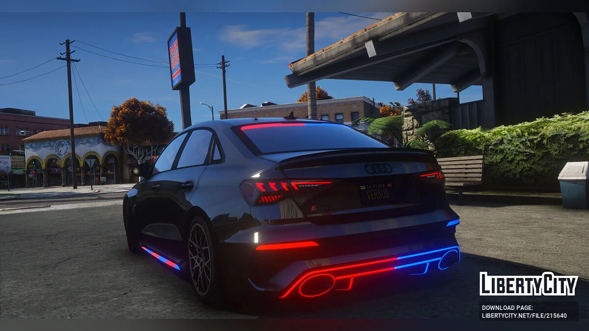 Audi RS3 8Y Sedan Police Modern Lights / GTA 5