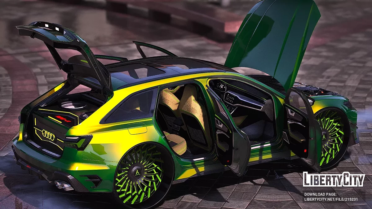 Audi RS6 R On Big Twisted Artis Forged Wheels / GTA 5