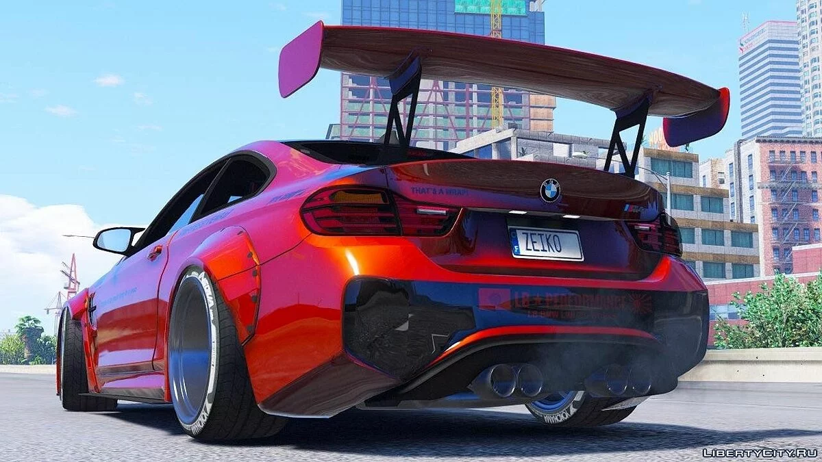 BMW M4 F82 [HQ | LibertyWalk | Animated Engine | Skinable | Option Shaking] 1.4 / GTA 5