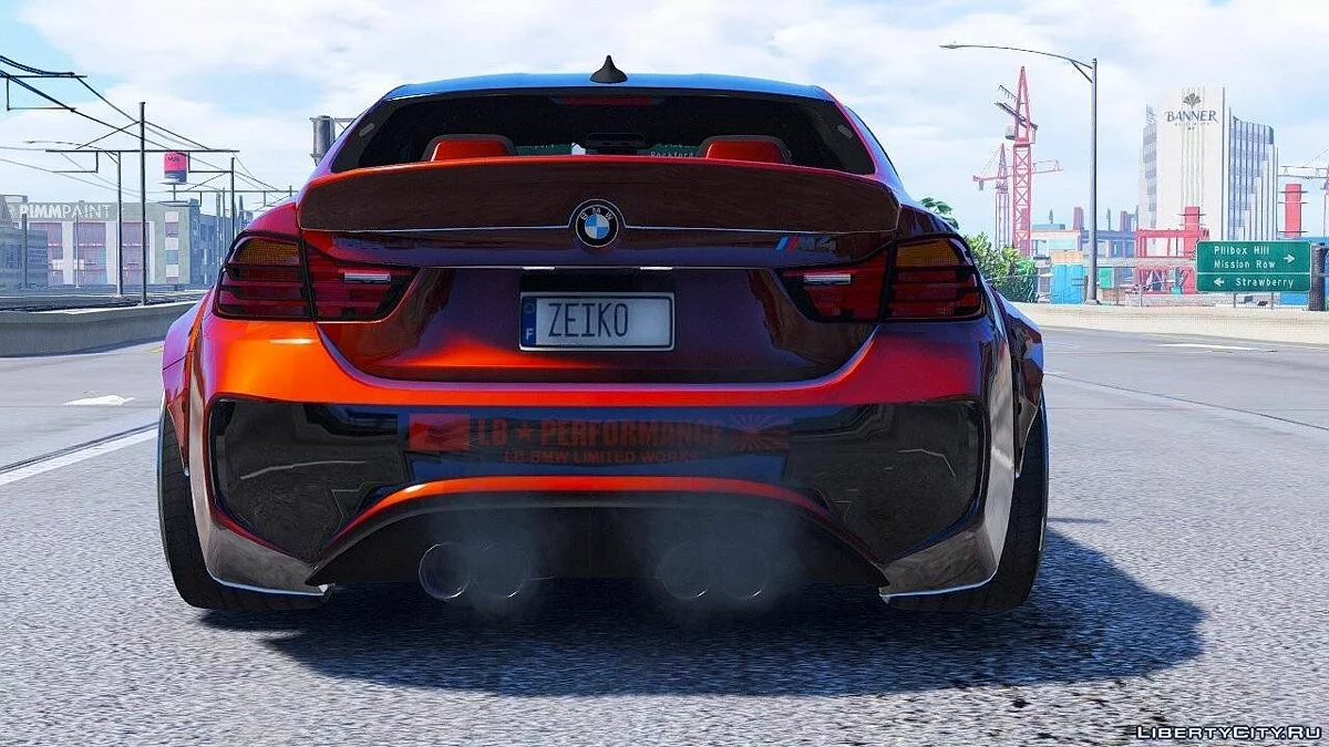 BMW M4 F82 [HQ | LibertyWalk | Animated Engine | Skinable | Option Shaking] 1.4 / GTA 5