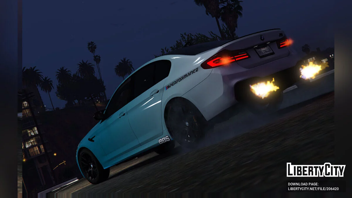2019 BMW M5 F90 Competition Fading Blue / GTA 5
