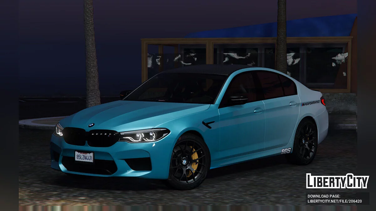 2019 BMW M5 F90 Competition Fading Blue / GTA 5