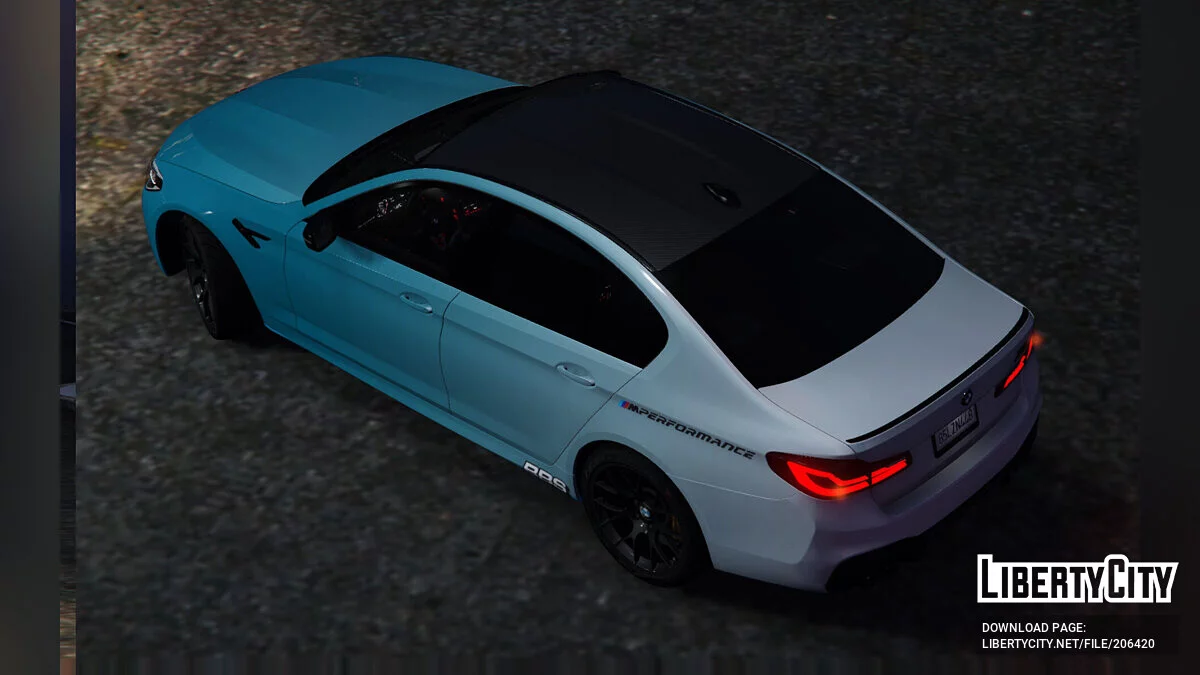 2019 BMW M5 F90 Competition Fading Blue / GTA 5