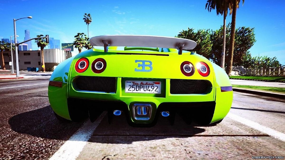 Bugatti Veyron с автоматическим спойлером v4.0 Final / GTA 5