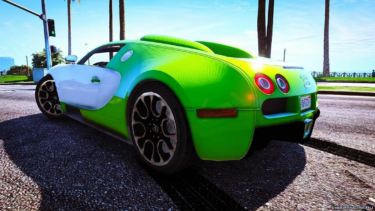Bugatti Veyron с автоматическим спойлером v4.0 Final / GTA 5