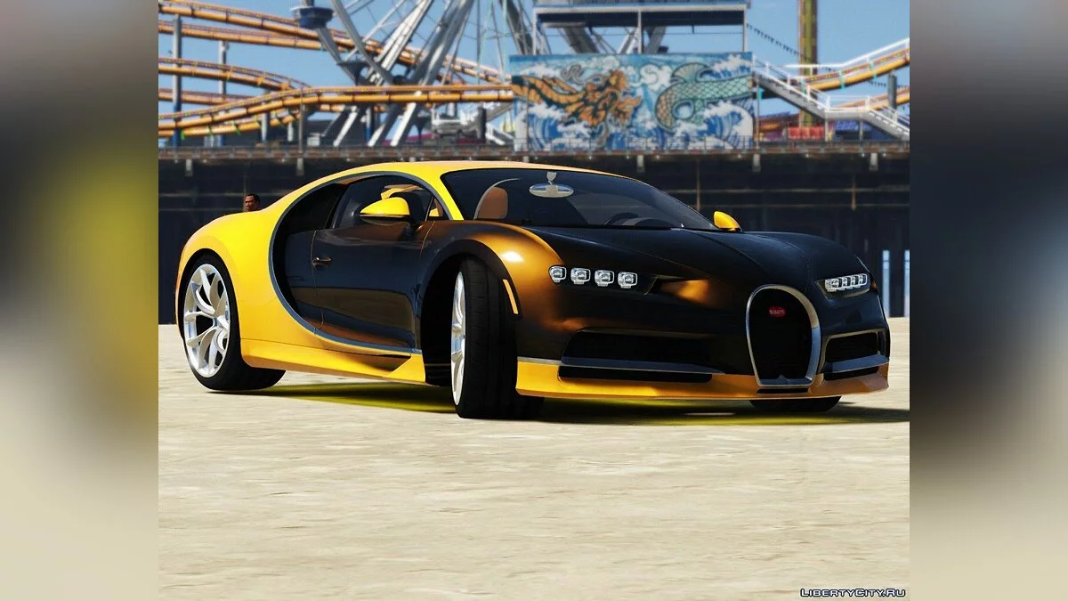 2017 Bugatti Chiron (Retexture) [Add-On / Replace | Auto Spoiler | HQ] 4.0 / GTA 5