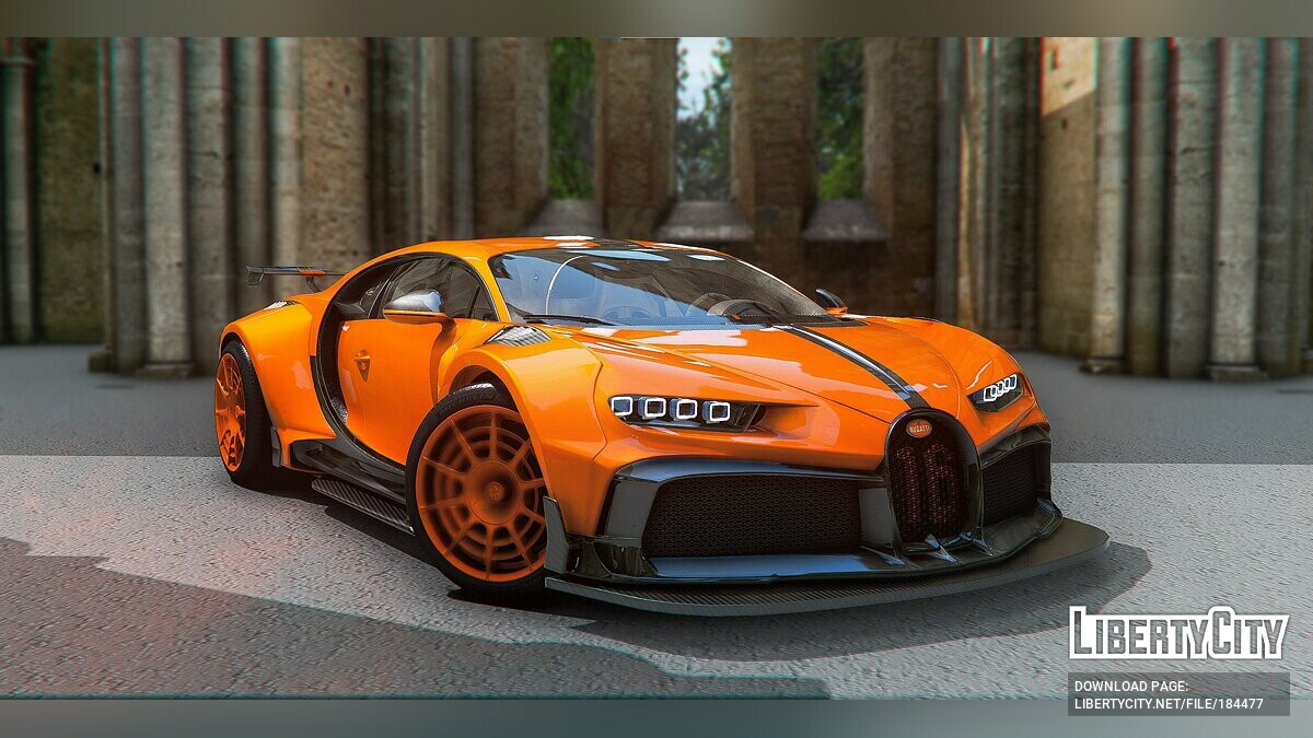 Скачать 2021 Bugatti Chiron Pur Sport Spoon Edition для GTA 5