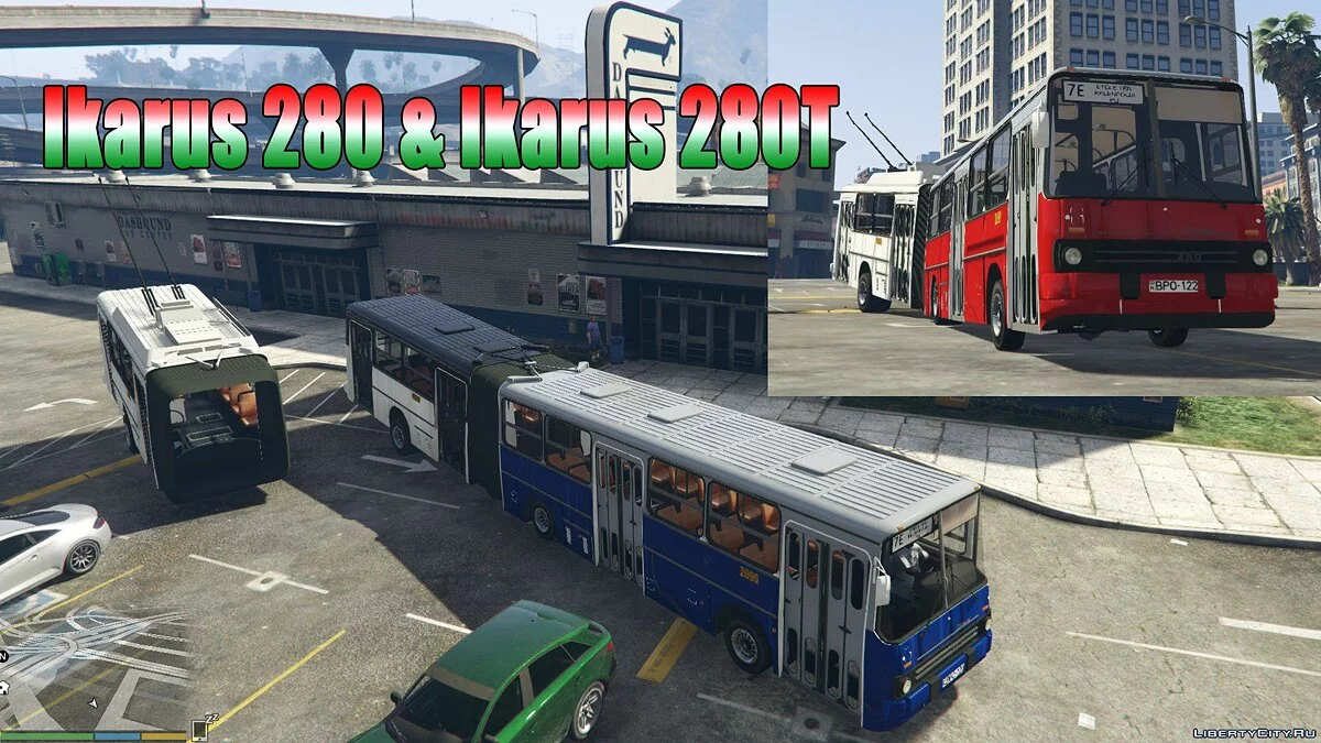 Ikarus 280 & Ikarus 280T Trolleybus / GTA 5