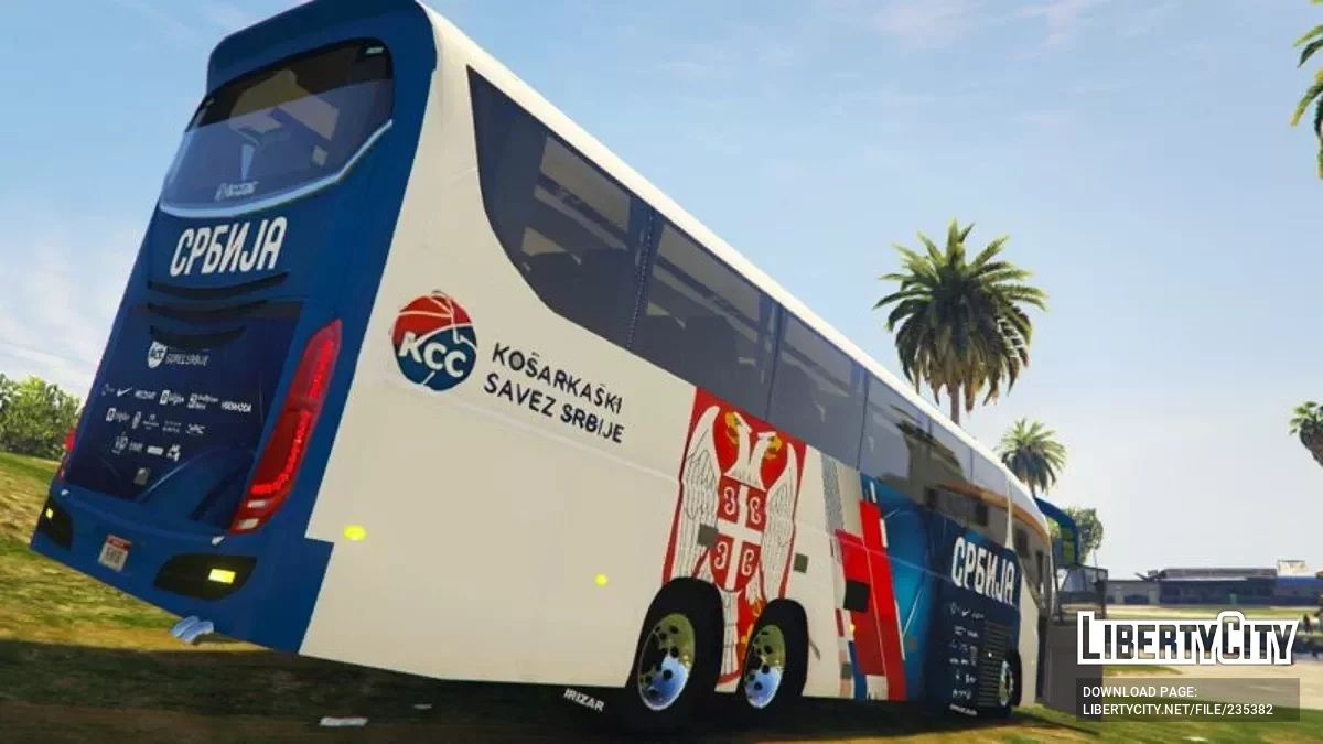 IRIZAR I8: Košarkaški savez Srbije — KSS Srbija | Basketball Federation of Serbia [Replace] / GTA 5