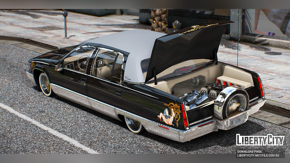 Скачать Cadillac Fleetwood Lowrider Monalisa для GTA 5