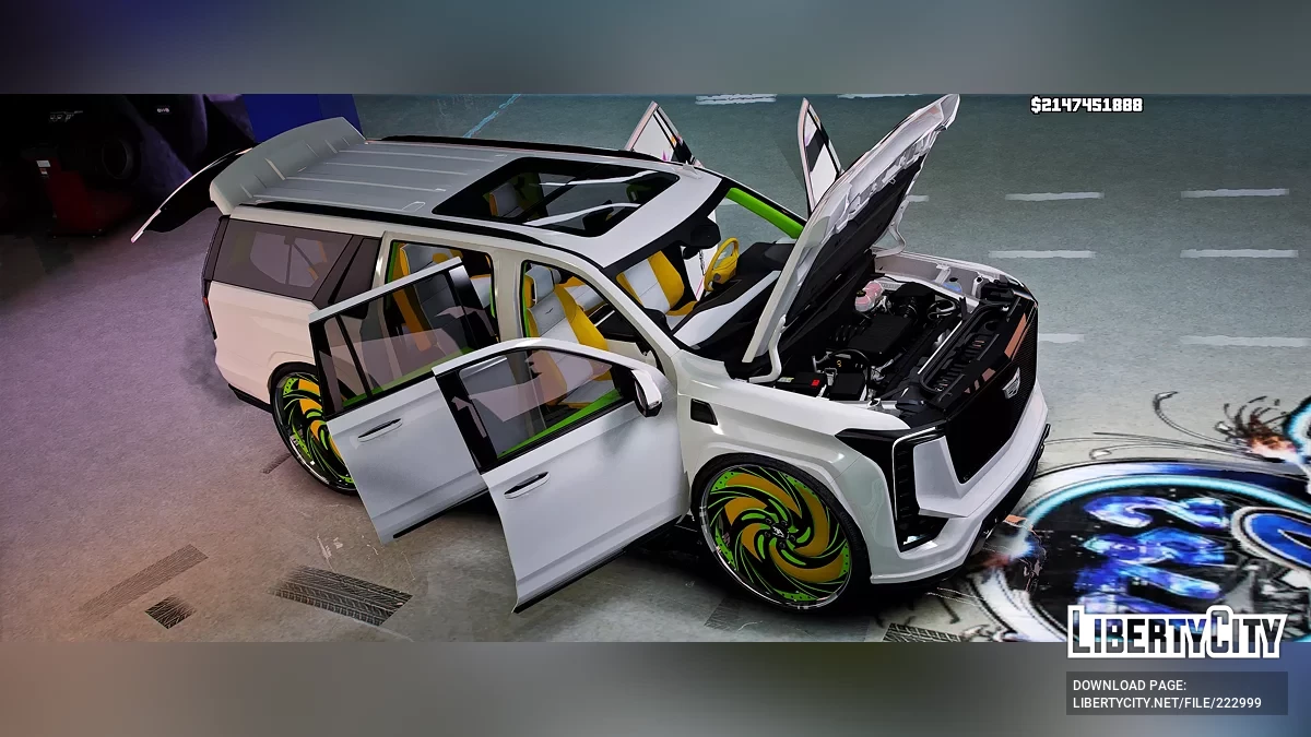Cadillac Escalade Concept on floaters Donk 2025 / GTA 5