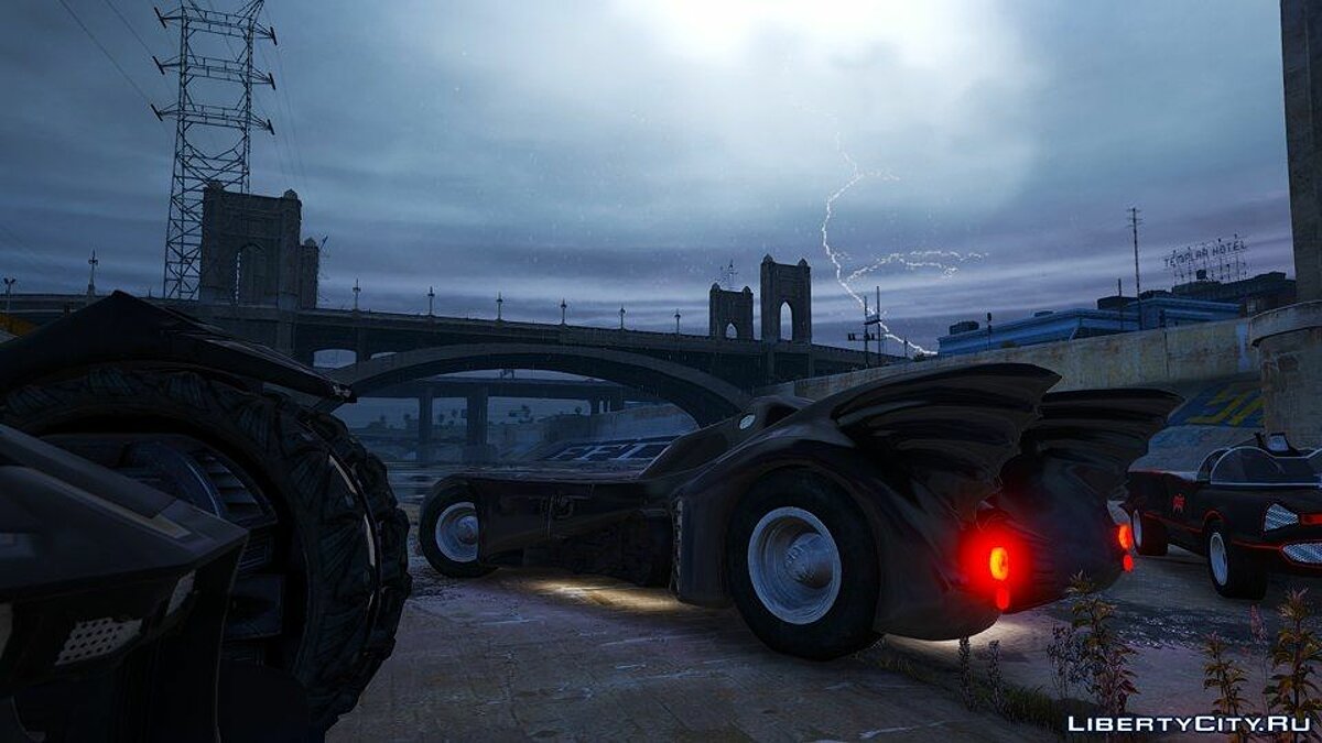 Скачать Batman Vehicles Add-On Pack (5) v2.2 для GTA 5