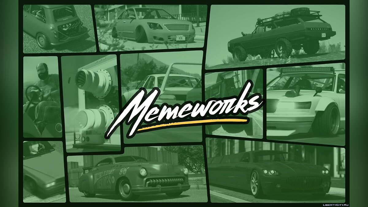 Скачать Memeworks Pack [Add-On | Tuning] 1.0 - Набор причудливых машин для ГТА  5 для GTA 5