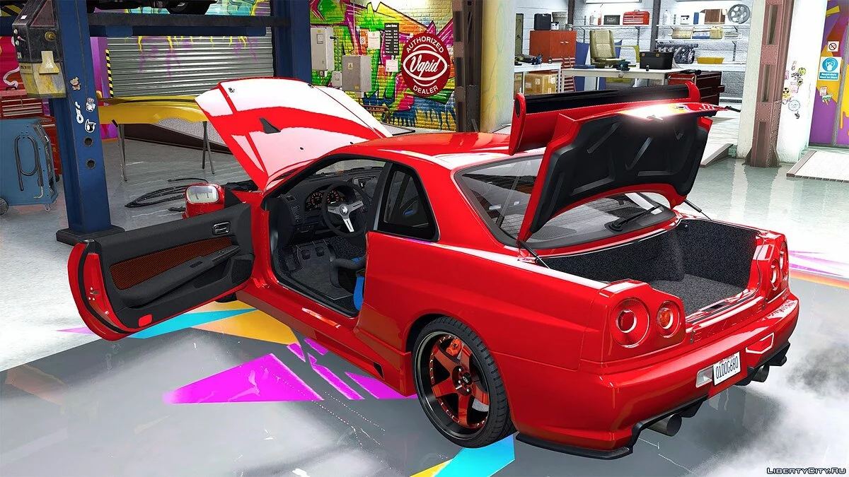 Nissan Skyline GT-R 34 2002 [Add-On / Replace / Animated | Template] 1.0 / GTA 5