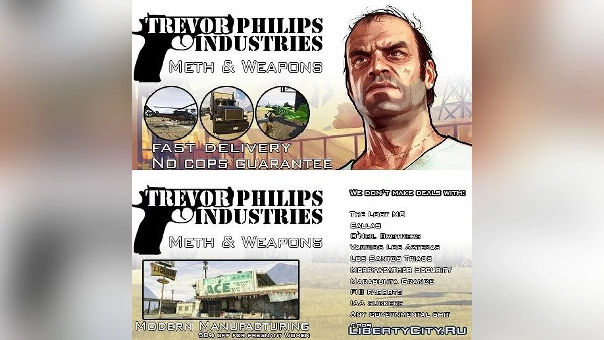 Trevor Philips Industries Pounder ad / GTA 5
