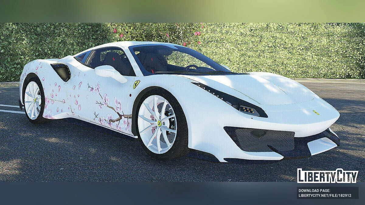 Petal Livery для Asyr0n's 2019 Ferrari 488 Pista 1.0.0 / GTA 5