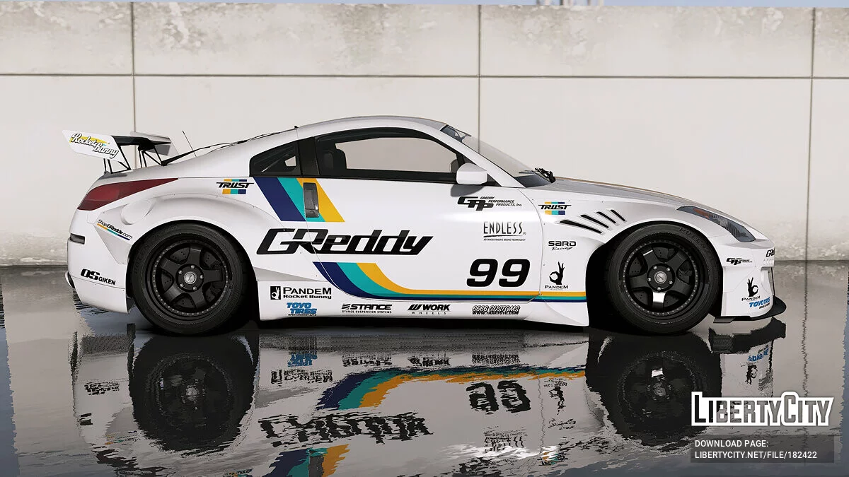 Rocket Bunny GReddy livery for 2003 Nissan 350Z / GTA 5