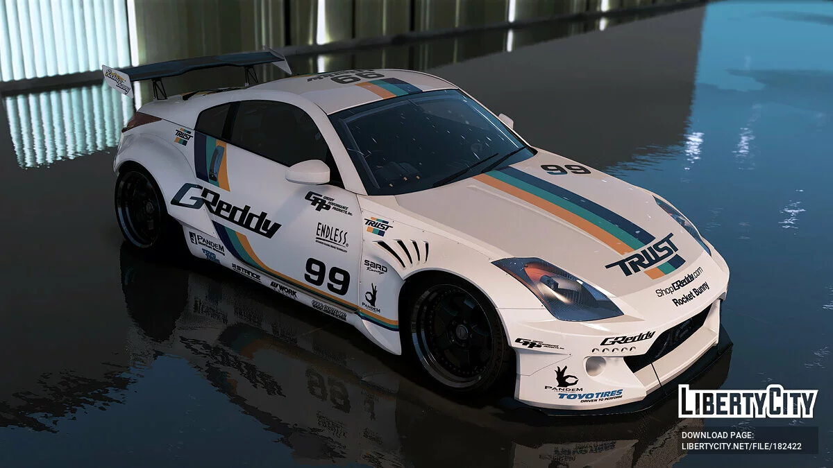 Rocket Bunny GReddy livery for 2003 Nissan 350Z / GTA 5