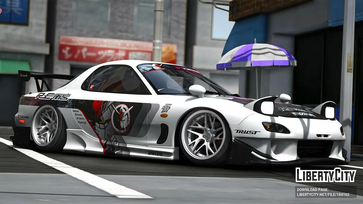 Mazdam RX78-2 Livery для [YCA]Vsoreny's Mazda RX7 Spirit R (FD3S) [8K/6K/4K] 1.0 / GTA 5