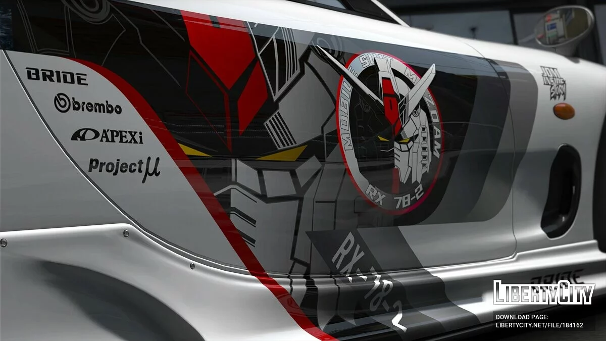 Mazdam RX78-2 Livery для [YCA]Vsoreny's Mazda RX7 Spirit R (FD3S) [8K/6K/4K] 1.0 / GTA 5