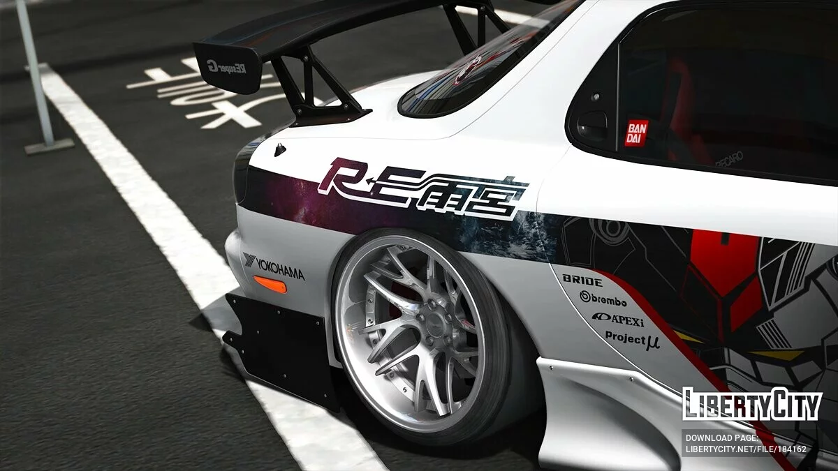 Mazdam RX78-2 Livery для [YCA]Vsoreny's Mazda RX7 Spirit R (FD3S) [8K/6K/4K] 1.0 / GTA 5