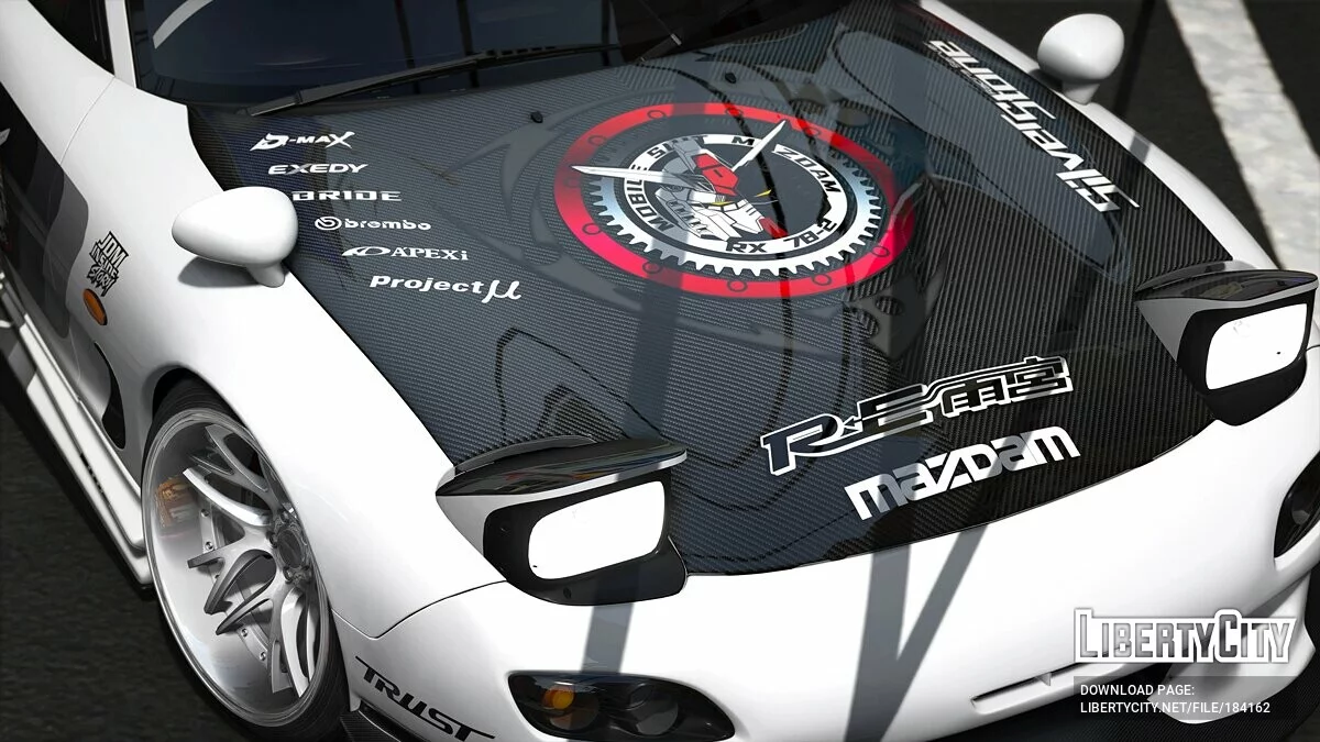 Mazdam RX78-2 Livery для [YCA]Vsoreny's Mazda RX7 Spirit R (FD3S) [8K/6K/4K] 1.0 / GTA 5