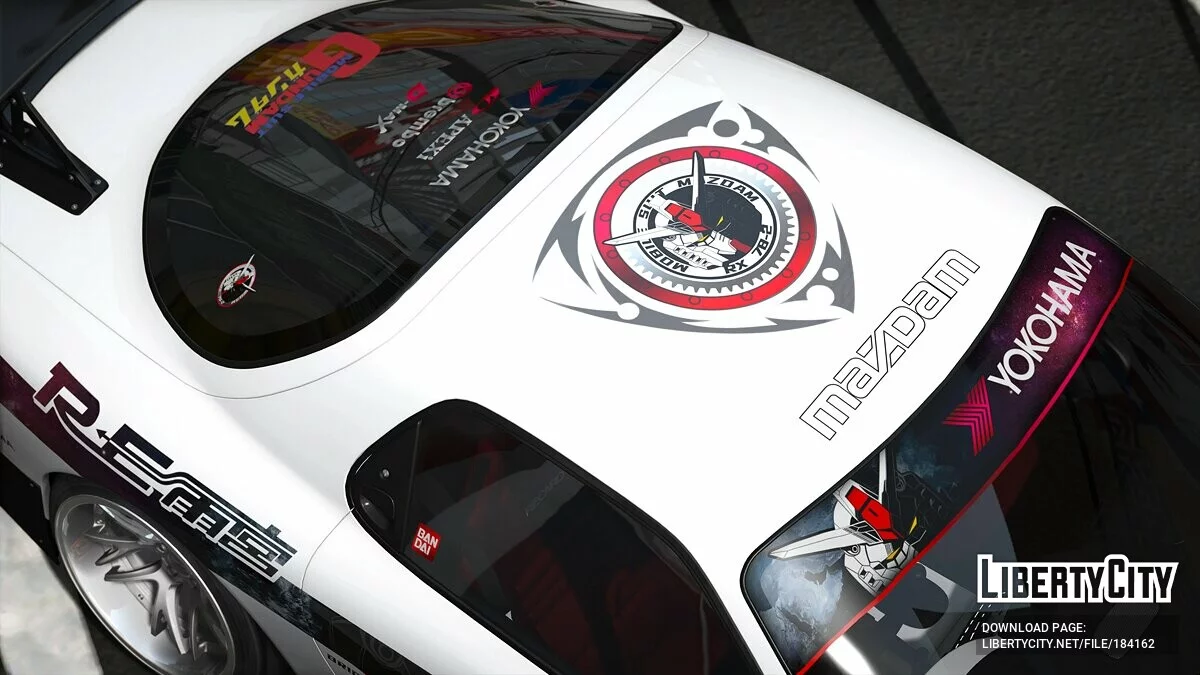 Mazdam RX78-2 Livery для [YCA]Vsoreny's Mazda RX7 Spirit R (FD3S) [8K/6K/4K] 1.0 / GTA 5