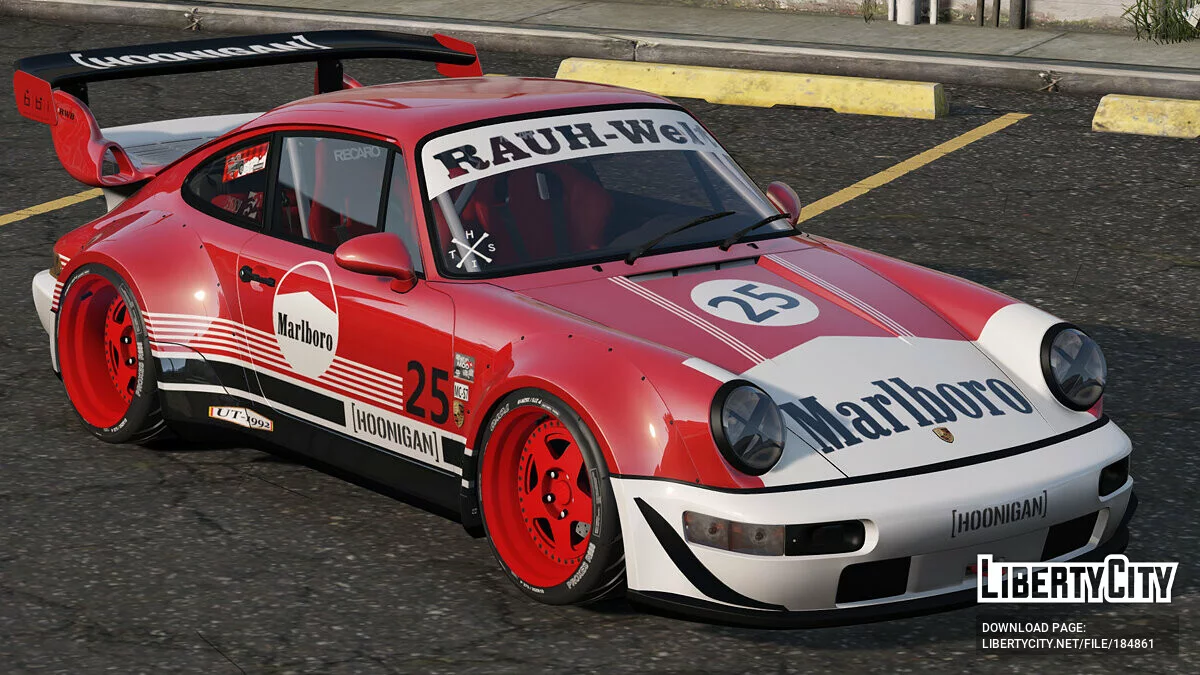 1991 Porsche 911 Marlboro (万宝路) Livery [Texture] 1.0 / GTA 5