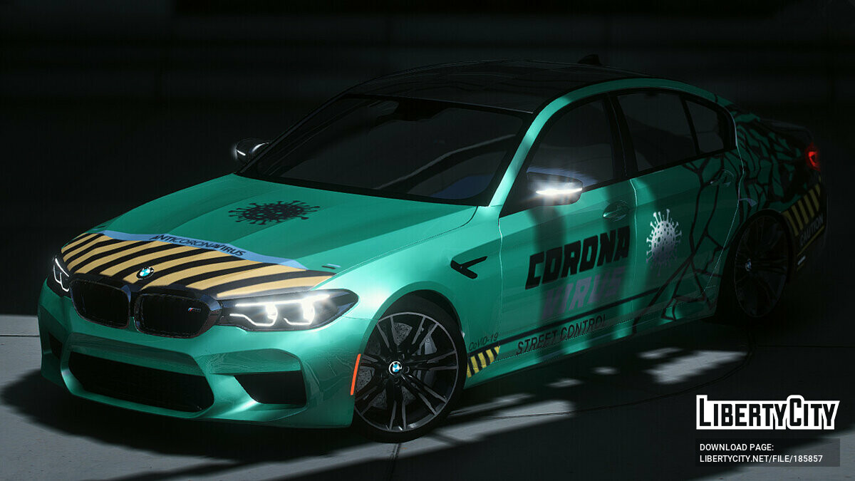 Скачать 2018 BMW M5 F90 [Covid-19 Livery] 1.0 для GTA 5