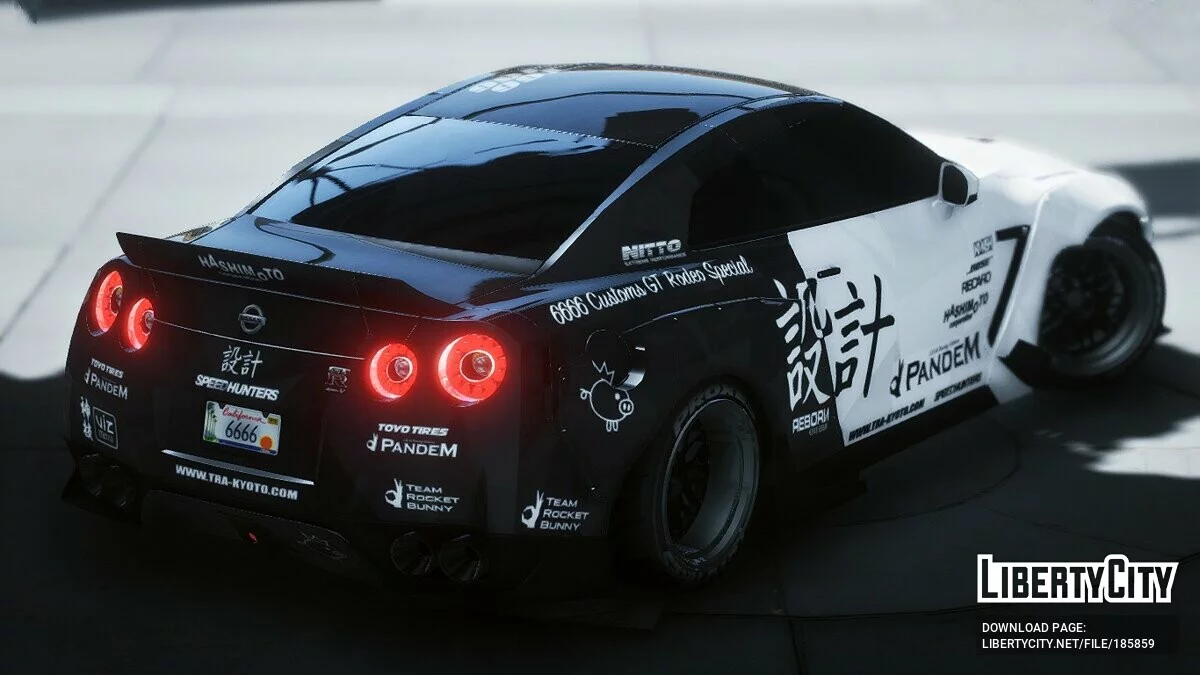 6666 Customs livery для Zen-Imogen's 2010 Nissan GT-R Spec-V Pandem 1.0 / GTA 5