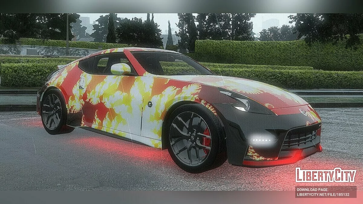 Fire Bending Livery для 00AbOlFaZl00's 2016 Nissan 370Z Nismo 1.0.0 / GTA 5