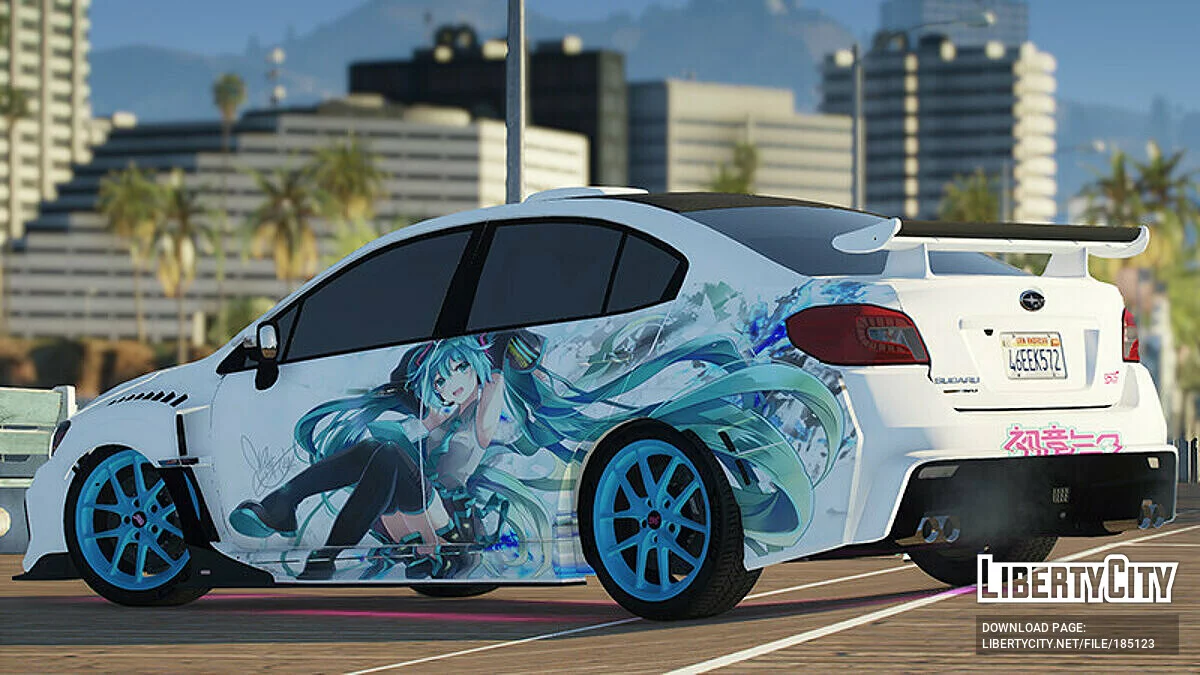 Hastune Miku Paintjob для Gx_Lover's 2018 Subaru WRX STI 1.0 / GTA 5