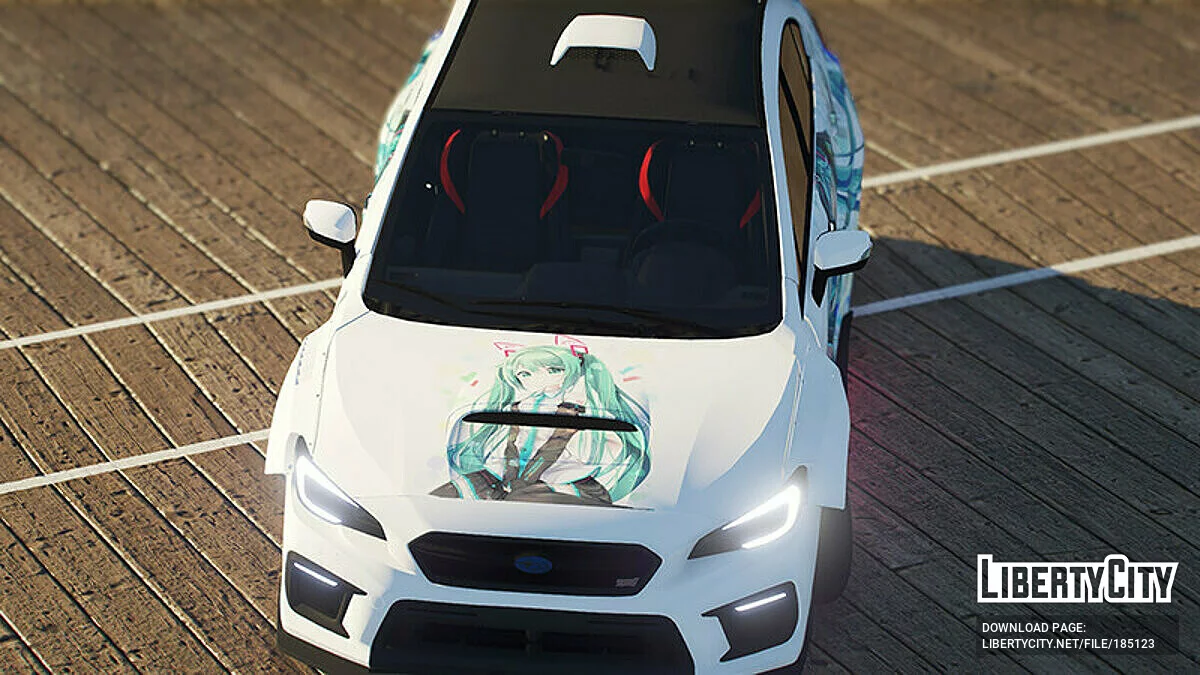 Hastune Miku Paintjob для Gx_Lover's 2018 Subaru WRX STI 1.0 / GTA 5