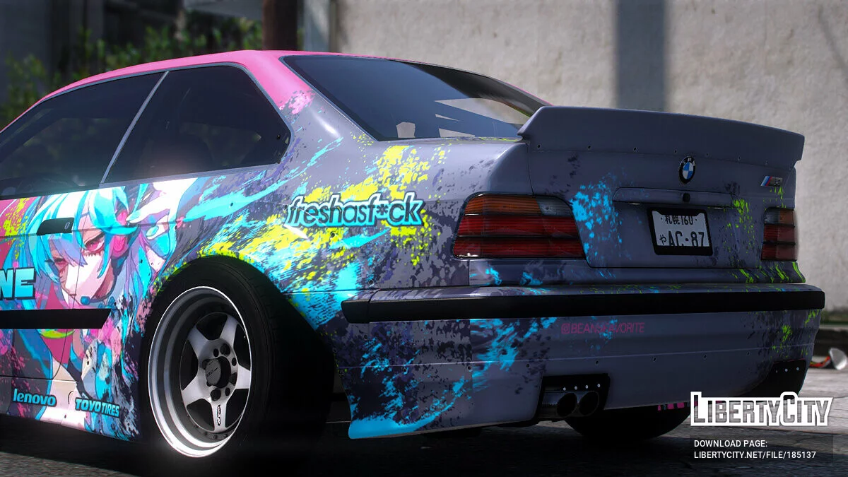 [Itasha] BMW M3 E36 1997 Hatsune Miku paintjob 1.0 / GTA 5