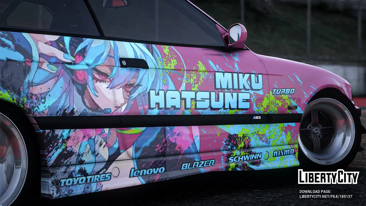 [Itasha] BMW M3 E36 1997 Hatsune Miku paintjob 1.0 / GTA 5