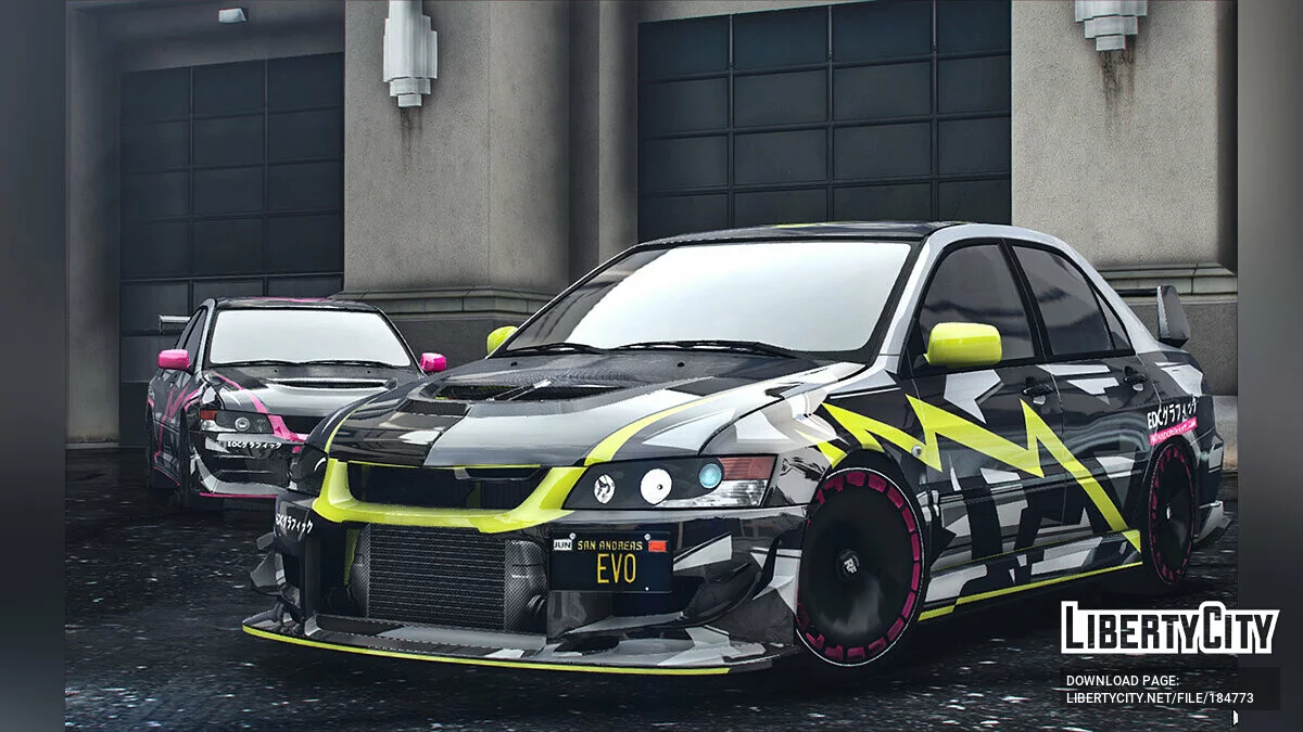Mitsubishi Lancer Evolution IX livery 4K 1.0 / GTA 5