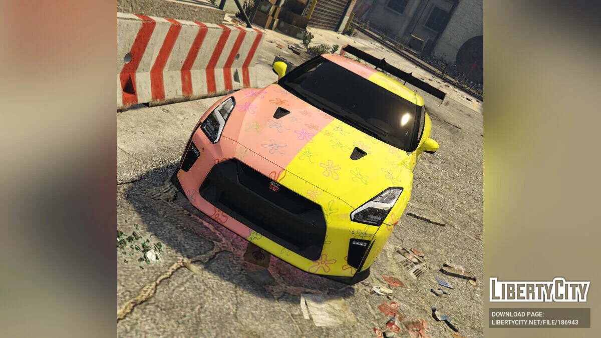 2017 Nissan GTR R35 Spongebob And Patrick Livery 1.0 / GTA 5