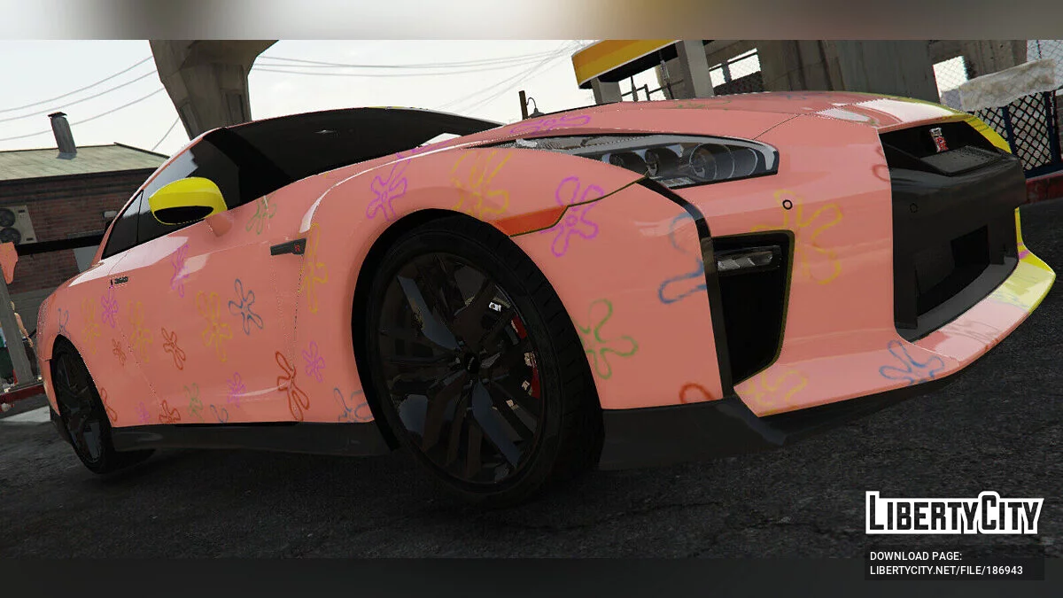 2017 Nissan GTR R35 Spongebob And Patrick Livery 1.0 / GTA 5