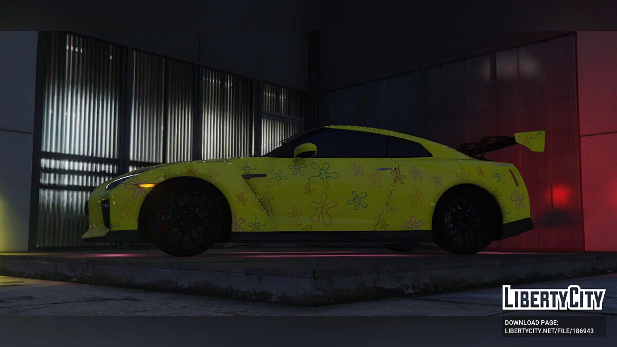 2017 Nissan GTR R35 Spongebob And Patrick Livery 1.0 / GTA 5