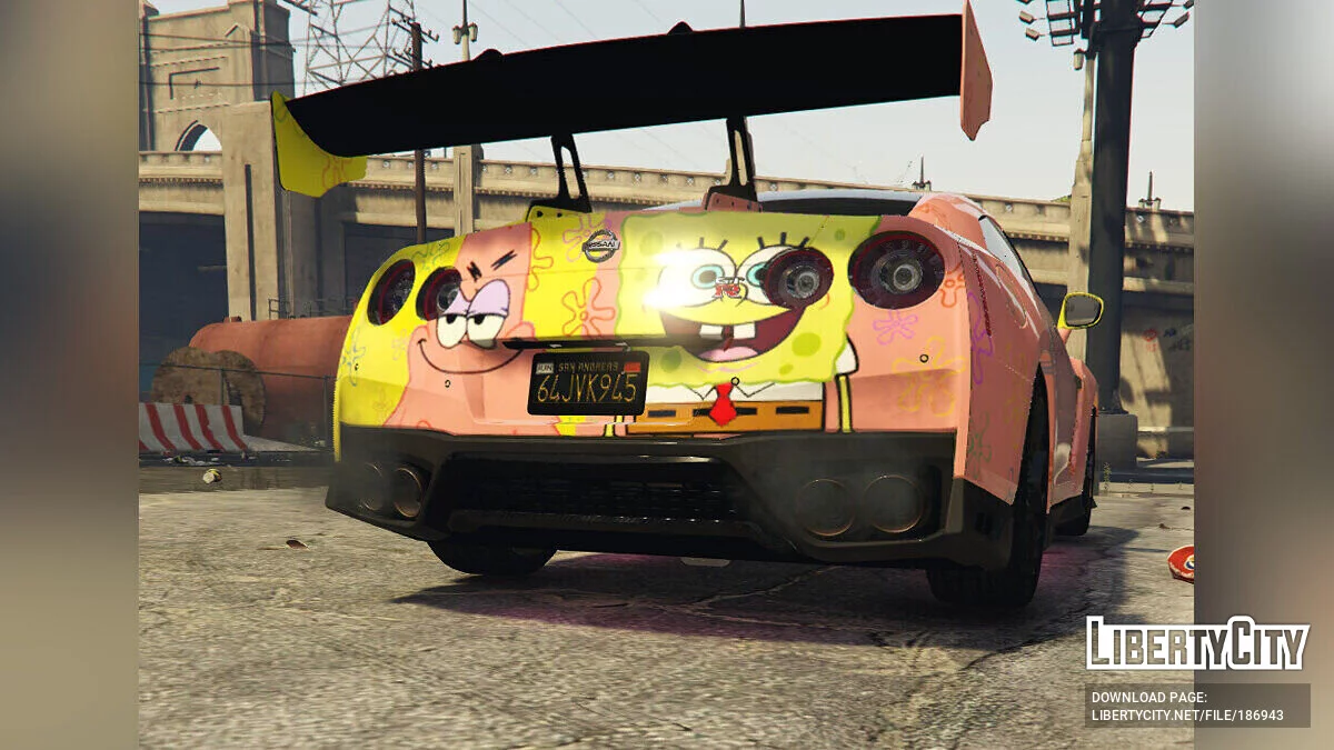 2017 Nissan GTR R35 Spongebob And Patrick Livery 1.0 / GTA 5