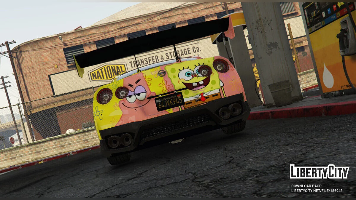 2017 Nissan GTR R35 Spongebob And Patrick Livery 1.0 / GTA 5