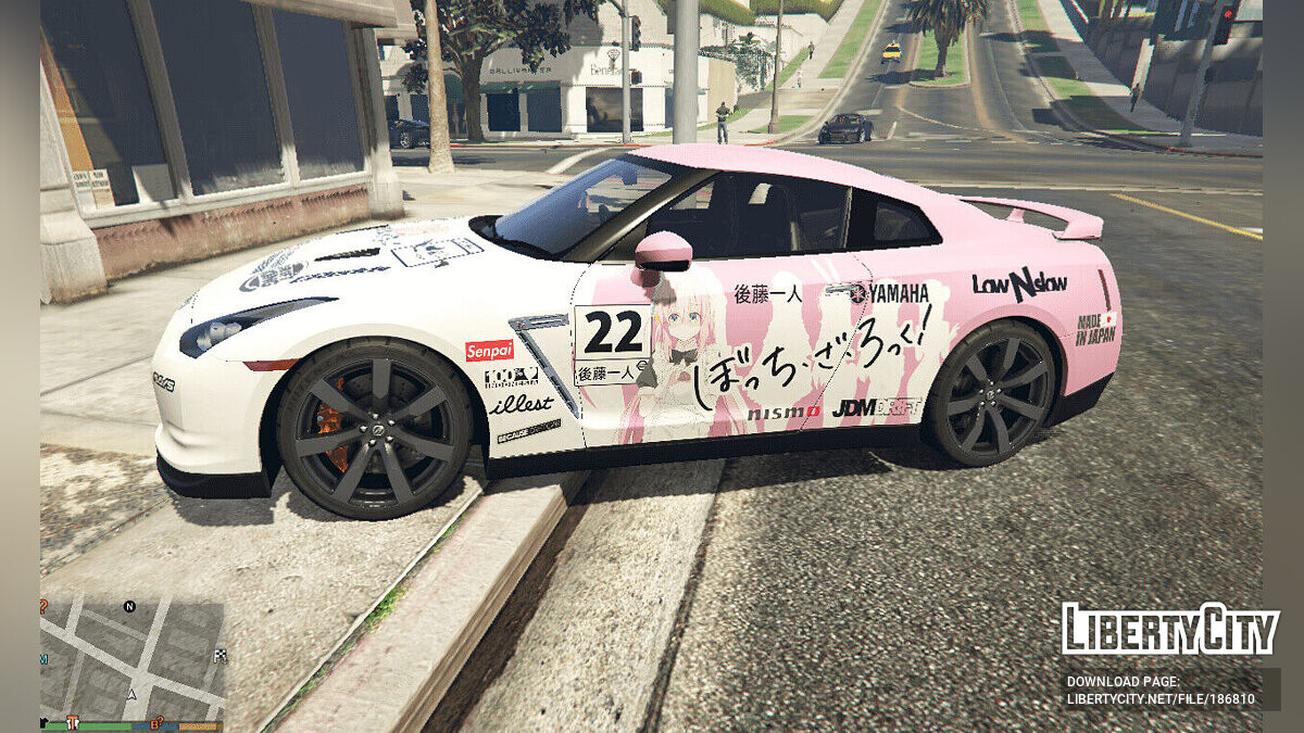 Скачать [Itasha] Nissan GTR R35 Bocchi The Rock 4K для GTA 5